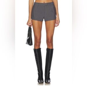 Gray Pinstripe Women's Shorts